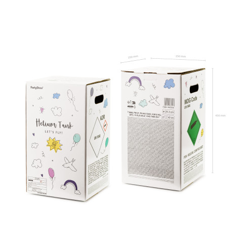 Steklenica s helijem, 50 balonov - helij za napihovanje balonov