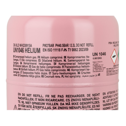 Steklenica s helijem, 50 balonov - helij za napihovanje balonov