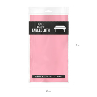 Rožnati vodoodbojni prt, velik 137 × 274 cm