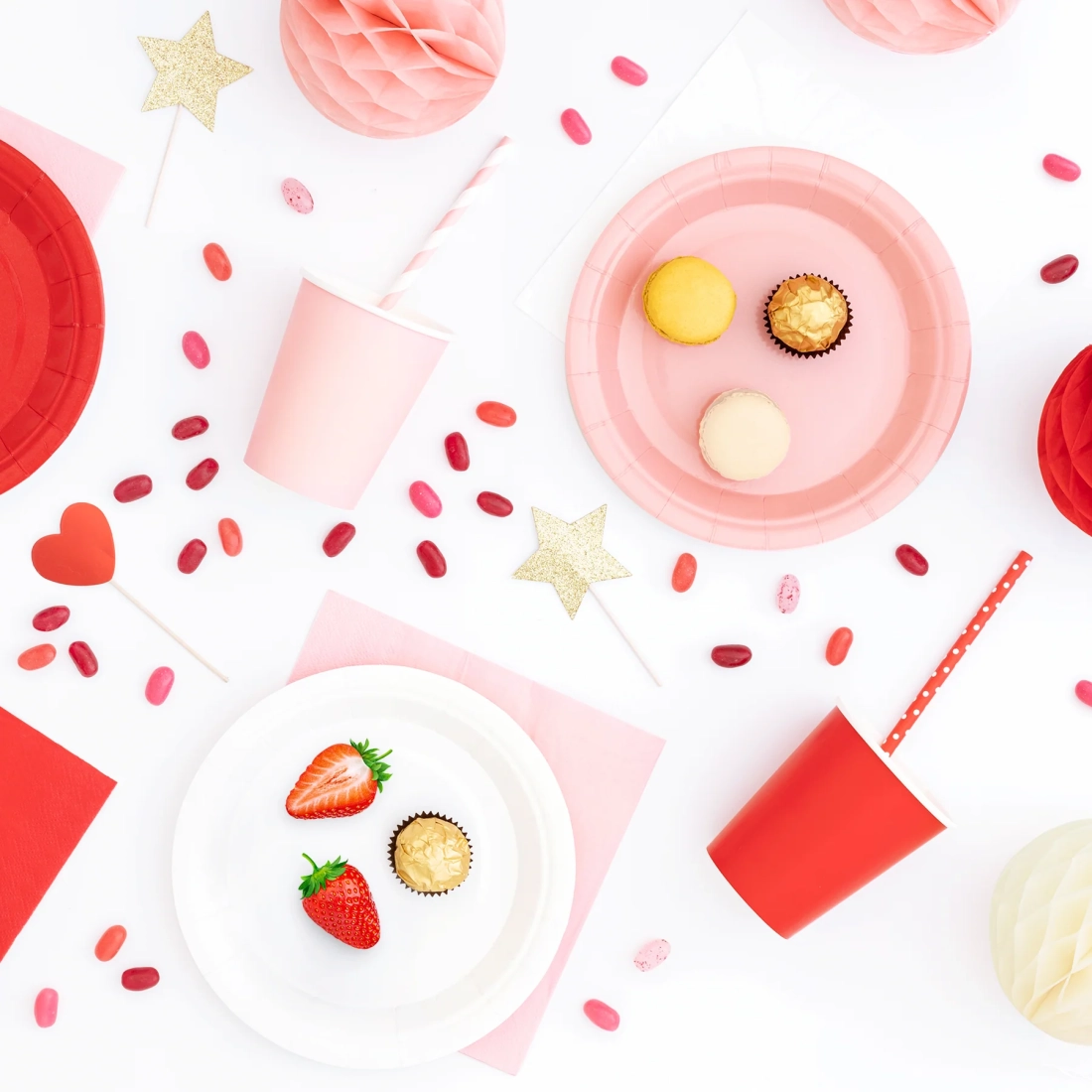 Rózsaszín papírpohár 220 ml, 6 db készlet