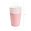 Rózsaszín papírpohár 220 ml, 6 db készlet