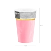 Pahare din hârtie roz Classic Gold 220 ml, set 6 buc.