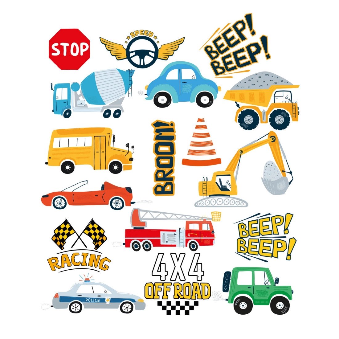 17 darabos mosható autós tetoválás készlet