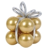 Set de baloane 8 buc. – crom auriu + baloane modelabile argintii