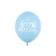 Happy Birthday lufikészlet 30 cm – pasztellkék, 6 db