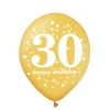 Set balona za 30. rođendan s konfetićima 30 cm, 6 kom