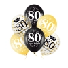 Set balona za 80. rođendan s konfetiima 30 cm, 6 kom