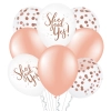 Set baloane „A spus da” rose gold cu confetti, 30 cm, 8 buc.