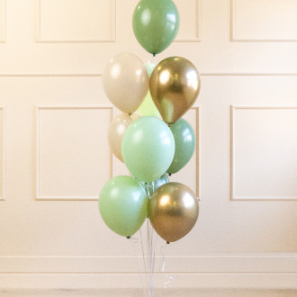 Set lateks balonov – mešanica zelenih, 10 kosov