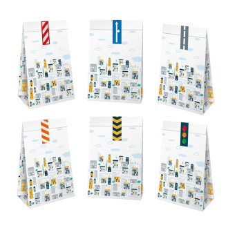 Set vrečk za bombone Avtomobili, 6 kosov