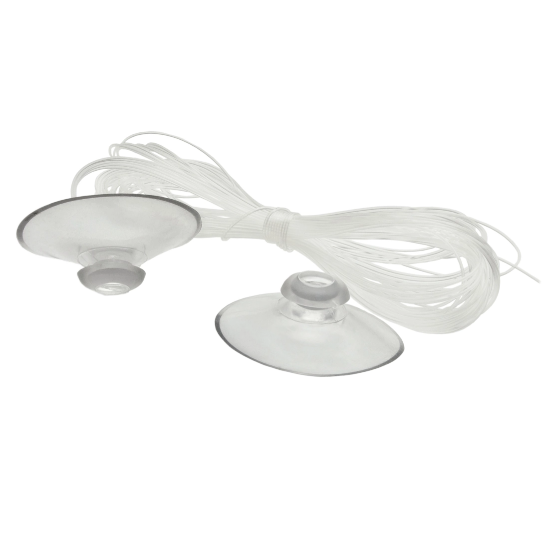 Ventuze autoadezive cu inel și fir de nailon de 4 cm, set 6 bucăți cu 12 m fir