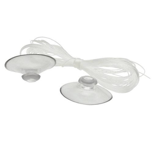 Ventuze autoadezive cu inel și fir de nailon de 4 cm, set 6 bucăți cu 12 m fir
