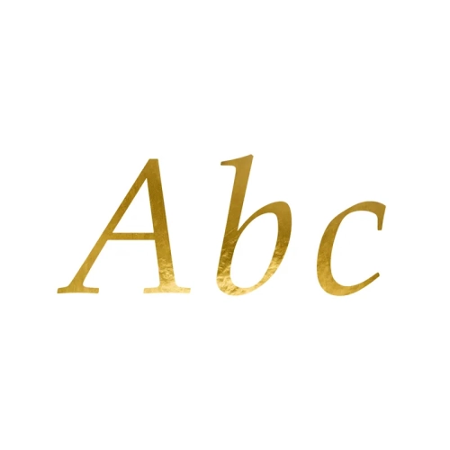 Samolepky písmena - vlastný nápis na balóny – zlatý