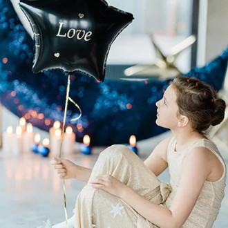 Nalepke črk – lasten napis na balone – zlata