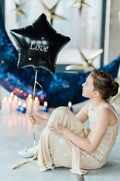 Nalepke črk – lasten napis na balone – zlata