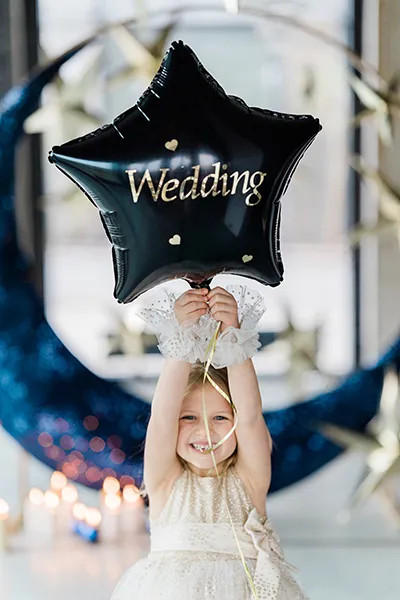 Nalepke črk – lasten napis na balone – zlata