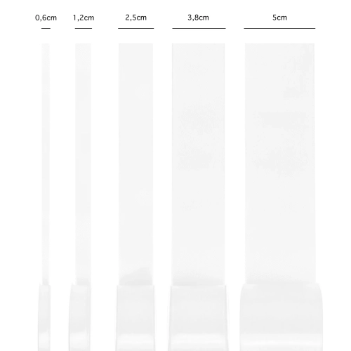 Szatén szalag – fehér, 0,6 cm x 23 m