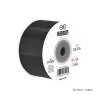 Szatén szalag – fekete 3,8 cm x 23 m