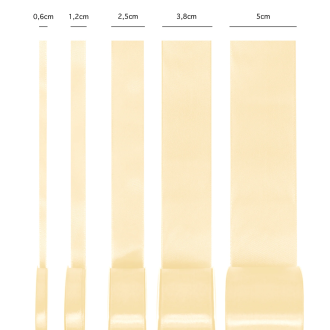 Satenasti trak – krem 2,5 cm x 23 m