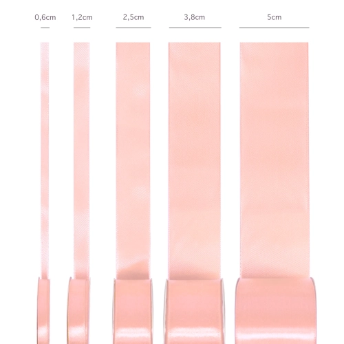 Szatén szalag – rózsaszín, 2,5 cm x 23 m