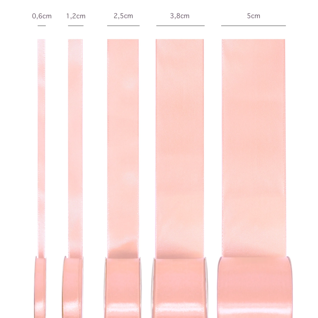 Panglică din satin – roz 5 cm x 23 m