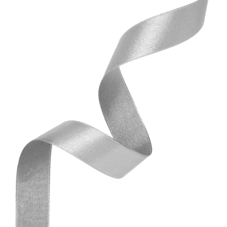 Satenast trak – siv, 1,2 cm x 23 m