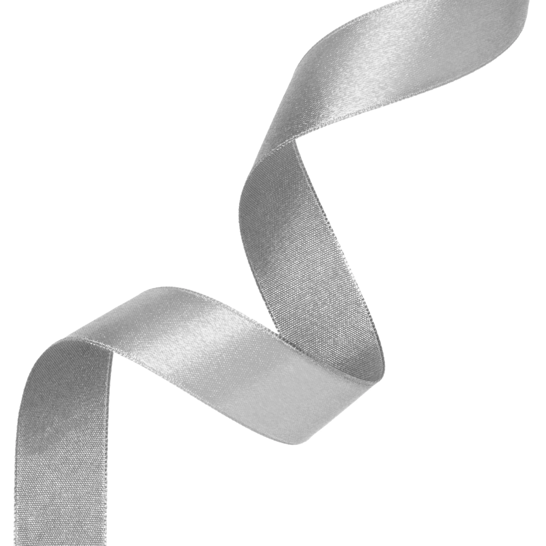 Panglică satinată – gri 2,5 cm x 23 m