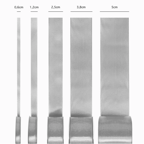 Szatén szalag – szürke, 3,8 cm x 23 m Szatén szalag – szürke, 3,8 cm x 23 m