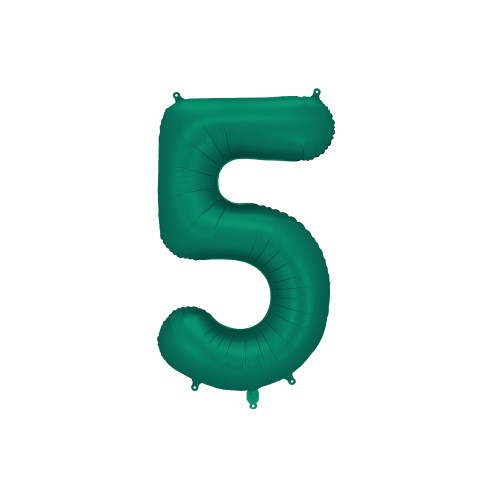 Szatén fólia lufi 5-ös szám, bottle green, 86 cm – luxus party dekoráció Szatén fólia lufi 5-ös szám, bottle green, 86 cm – luxus party dekoráció
