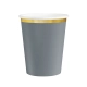 Sada 6 šedých papírových kelímků Classic Gold 220 ml Sada 6 šedých papírových kelímků Classic Gold 220 ml