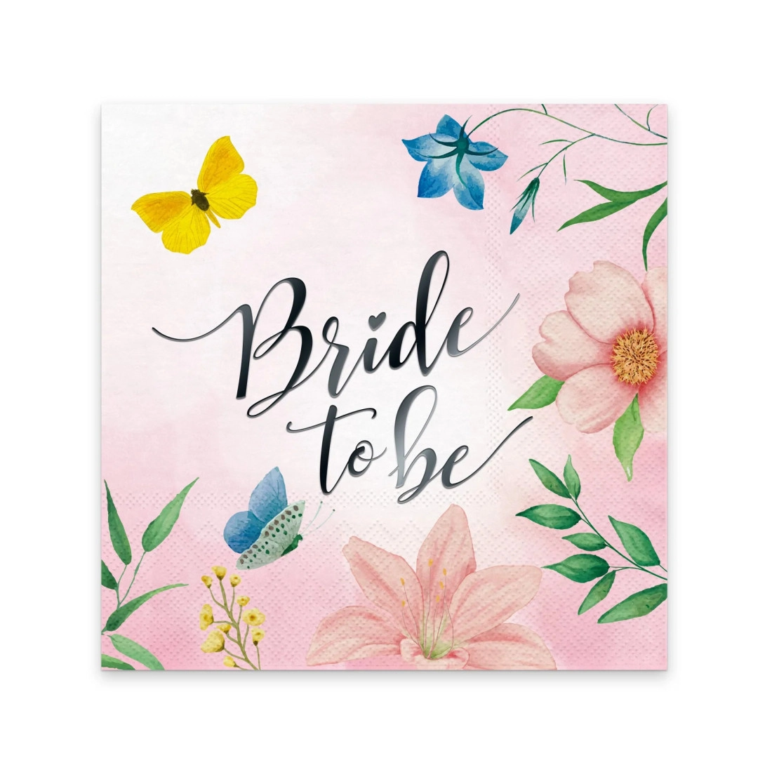 Șervețele Bride to Be cu motiv floral – 10 buc.