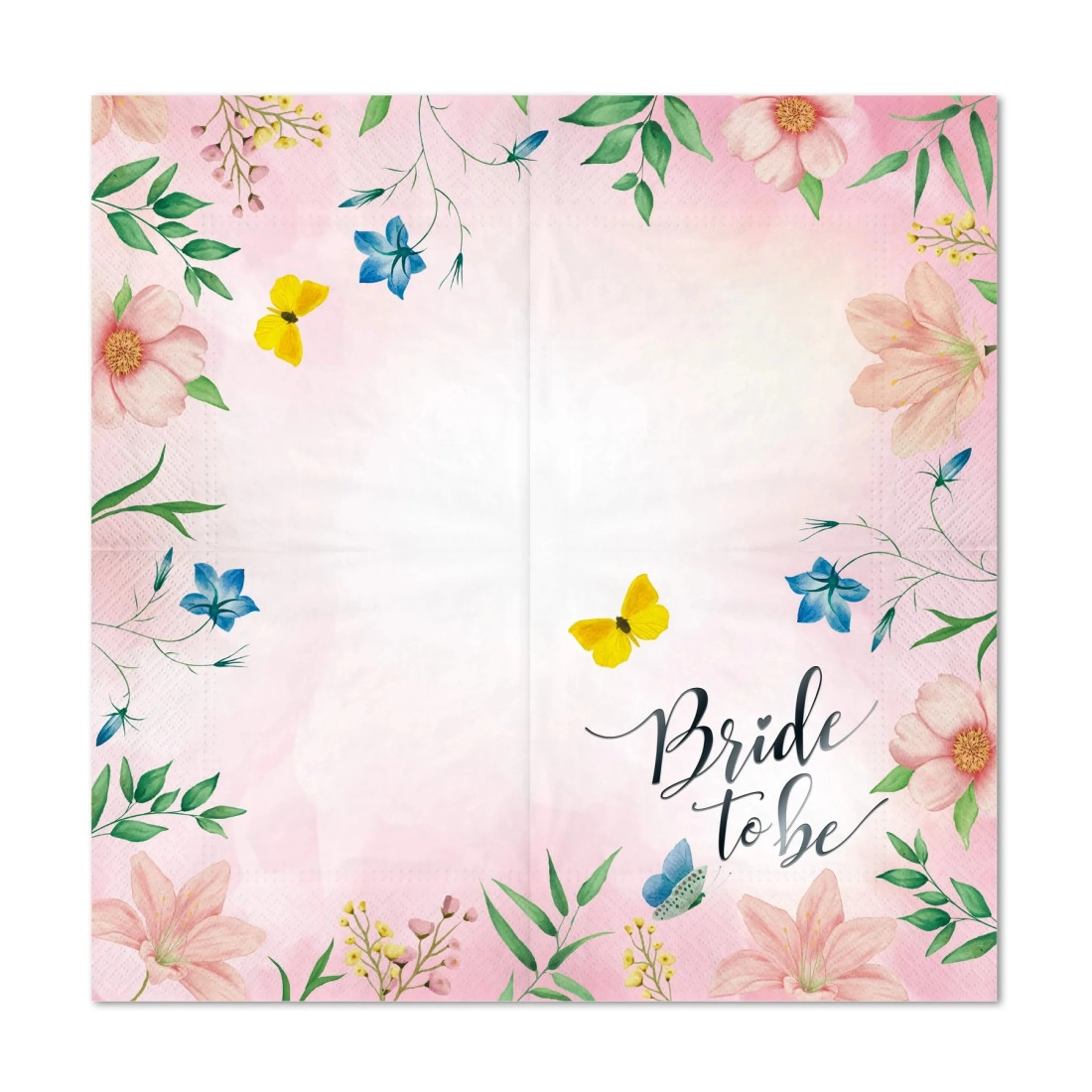 Șervețele Bride to Be cu motiv floral – 10 buc.