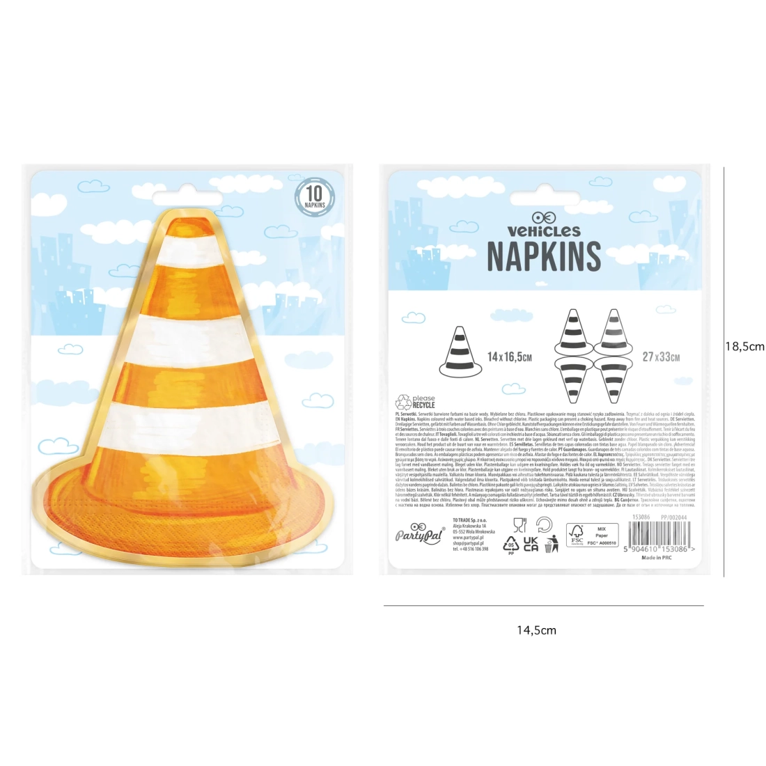 Șervețele Con de trafic - 10 buc.