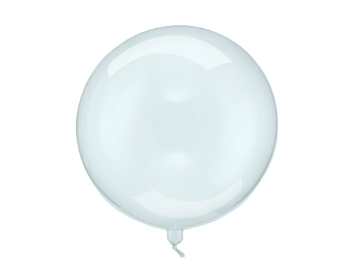 Balon sferic din folie Bobo albastru, 40 cm – balon decorativ transparent