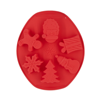 Silikonski model za 6 okroglih božičnih kolačkov