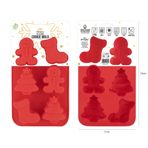 Silikonski model za 6 božičnih kolačkov