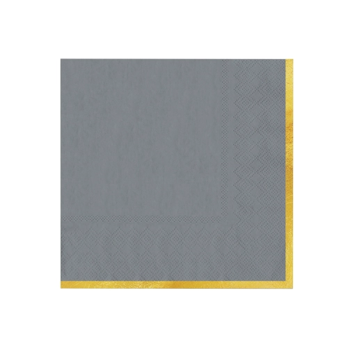 Szürke szalvéták Classic Gold – 10 db