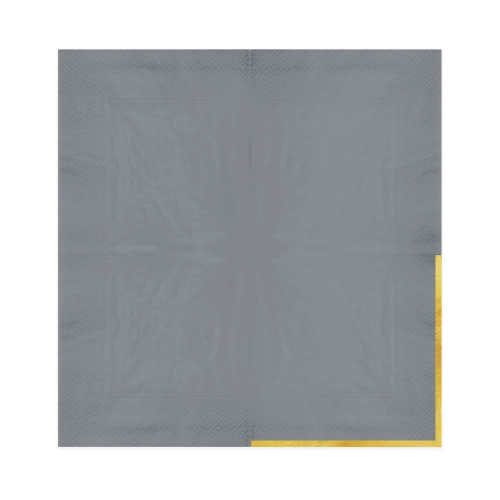 Szürke szalvéták Classic Gold – 10 db