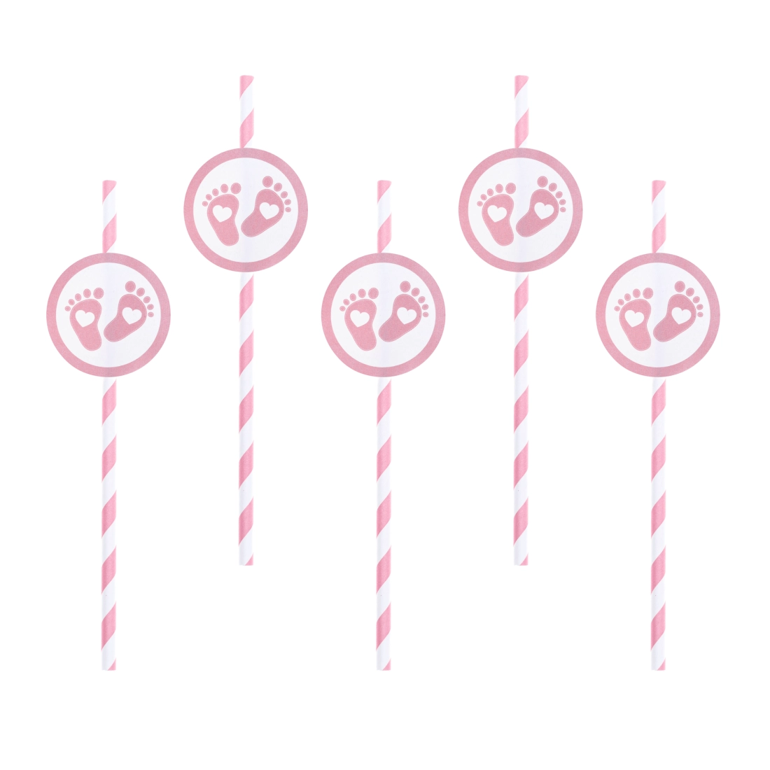 Paie Baby Shower Piciorușe Rozalii, 6 buc.