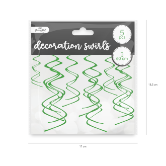 Viseča spirala – zelena 60 cm