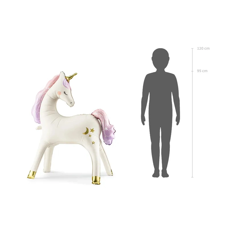 Balon din folie unicorn, autoportant, 95 x 86 cm