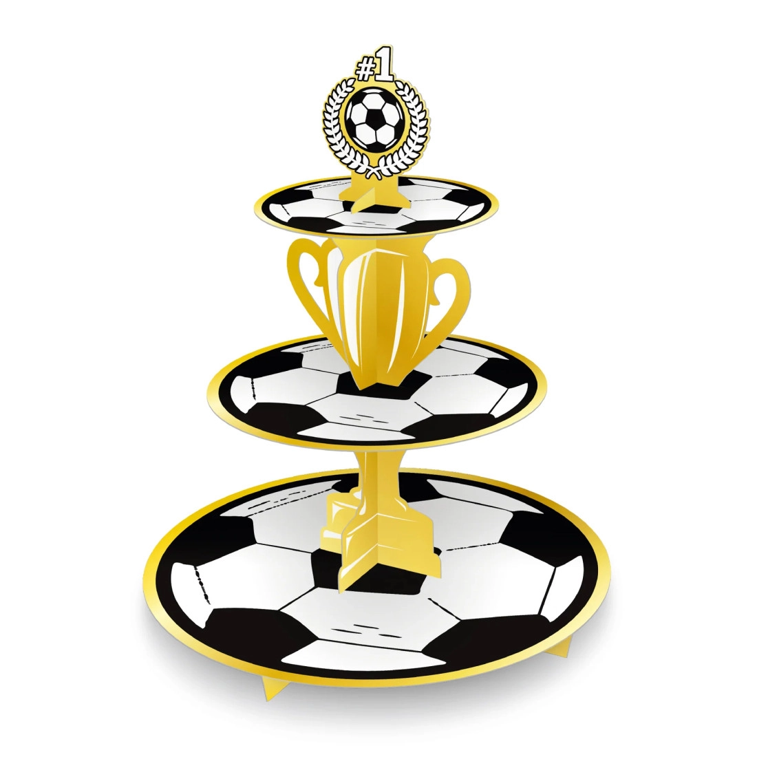 Foci témájú muffin- és süteménytartó állvány 34x41 cm – DIY