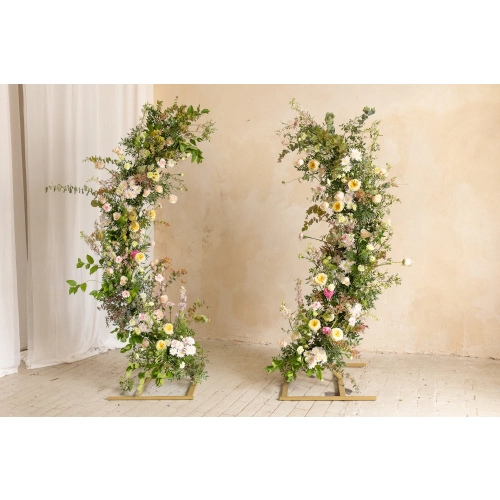 Zlati pravokotni stojalo za balone 160x210 cm