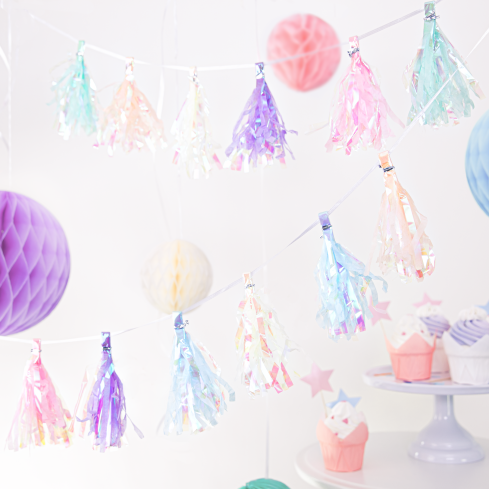 Bojtos girland – pasztell, 200 cm Bojtos girland – pasztell, 200 cm