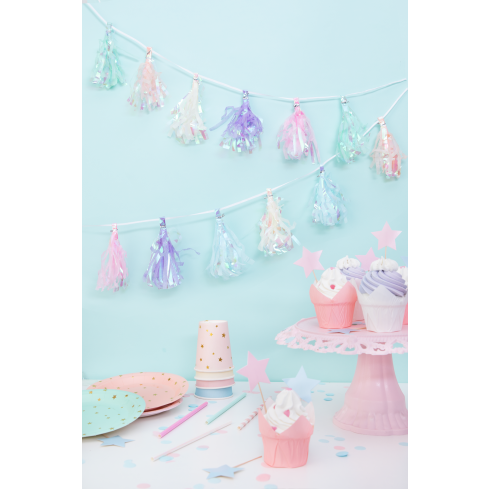Bojtos girland – pasztell, 200 cm Bojtos girland – pasztell, 200 cm
