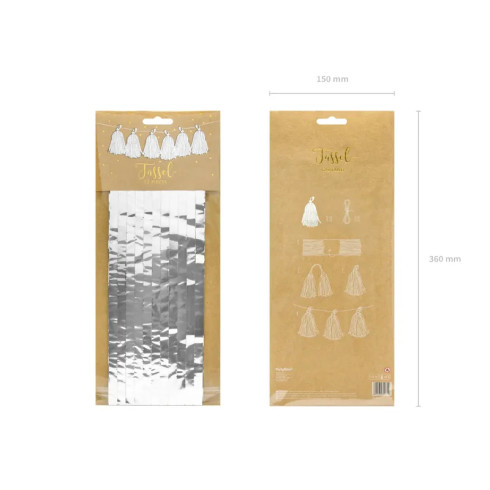 Füzér girland – ezüst, 150 cm Füzér girland – ezüst, 150 cm