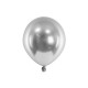 Ezüst fényes lufik 12 cm – 50 darabos party szett