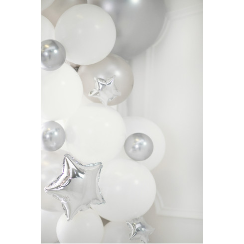 Ezüst fényes lufik 12 cm – 50 darabos party szett Ezüst fényes lufik 12 cm – 50 darabos party szett
