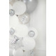 Ezüst fényes lufik 12 cm – 50 darabos party szett