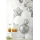 Ezüst fényes lufik 12 cm – 50 darabos party szett